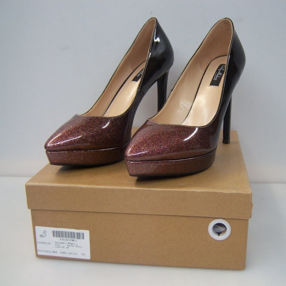 Only Maker Burgundy Sparkly Heels size 9/12